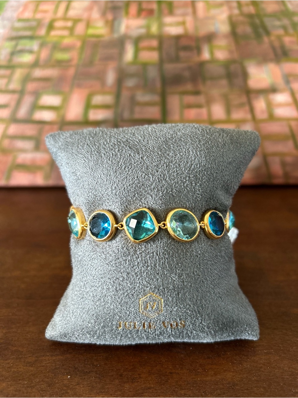 Julie Vos Gold Bracelet with Bahamian Faceted Stones